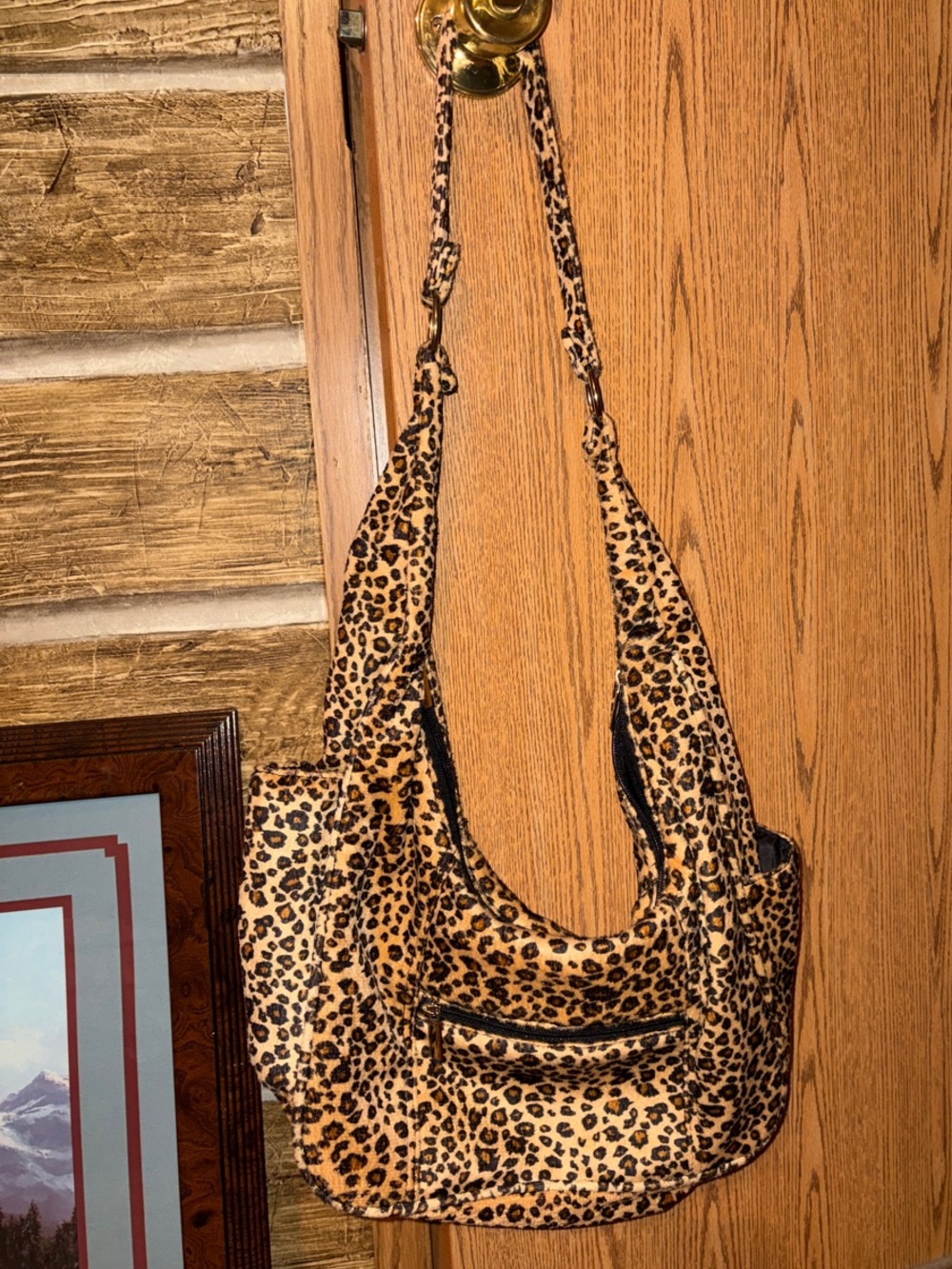 Leopard Print Shoulder Bag - Tan Leopard Hobo